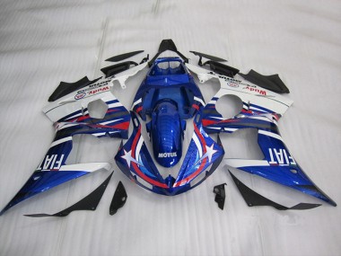 Carénage Yamaha R6 03-05 - Bleu Blanc Motul Fiat