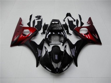 Carénage Yamaha R6 03-05 - Noir Rouge
