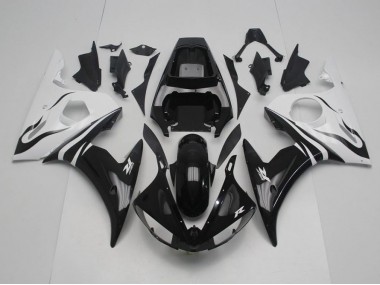 Carénage Yamaha R6 03-05 - Noir et Blanc