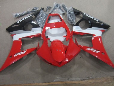 Carénage Yamaha R6 03-05 - Rouge Blanc Décalque
