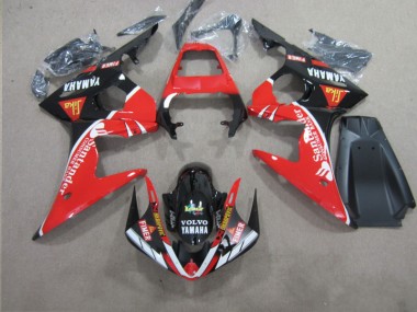Carénage Yamaha R6 03-05 - Rouge Noir Santander