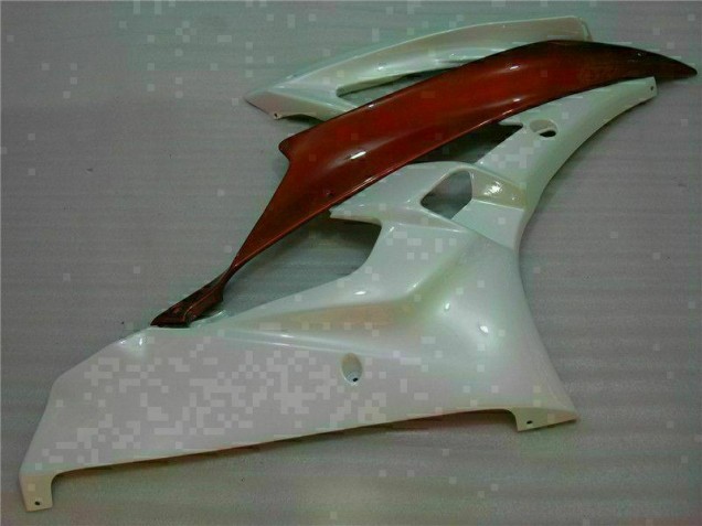Carénage Yamaha R6 06-07 - Blanc Brun Carénage Yamaha R6 06-07 - Blanc Brun