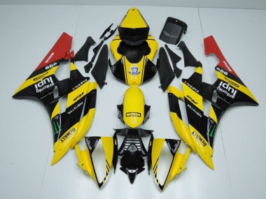 Carénage Yamaha R6 06-07 - Jaune Noir Monster