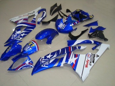 Carénage Yamaha R6 08-16 - Bleu Blanc Fiat 27 Rouge Wudy