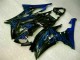 Carénage Yamaha R6 08-16 - Bleu Flamme Noir Carénage Yamaha R6 08-16 - Bleu Flamme Noir