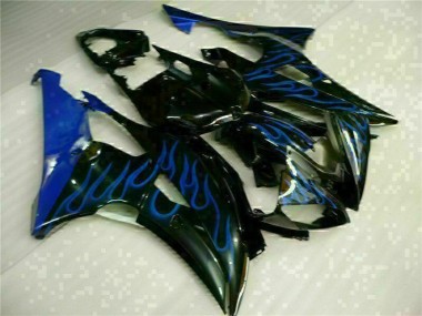 Carénage Yamaha R6 08-16 - Bleu Flamme Noir