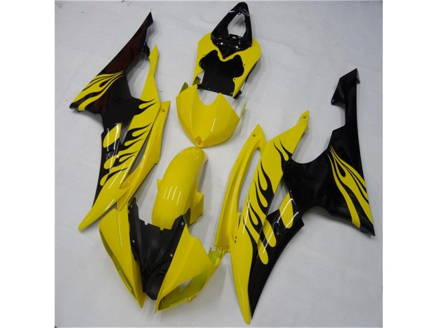 Carénage Yamaha R6 08-16 - Jaune Noir
