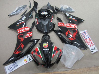 Carénage Yamaha R6 08-16 - Noir Blanc Motul