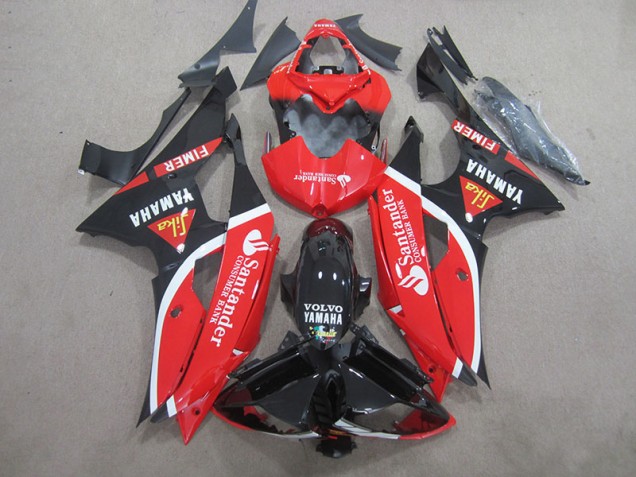 Carénage Yamaha R6 08-16 - Noir Rouge Blanc Santander Carénage Yamaha R6 08-16 - Noir Rouge Blanc Santander
