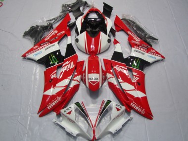Carénage Yamaha R6 08-16 - Rouge Blanc Rocol