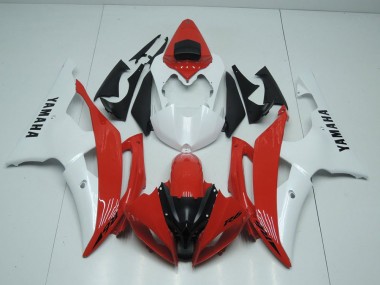 Carénage Yamaha R6 08-16 - Rouge et Blanc Nacré