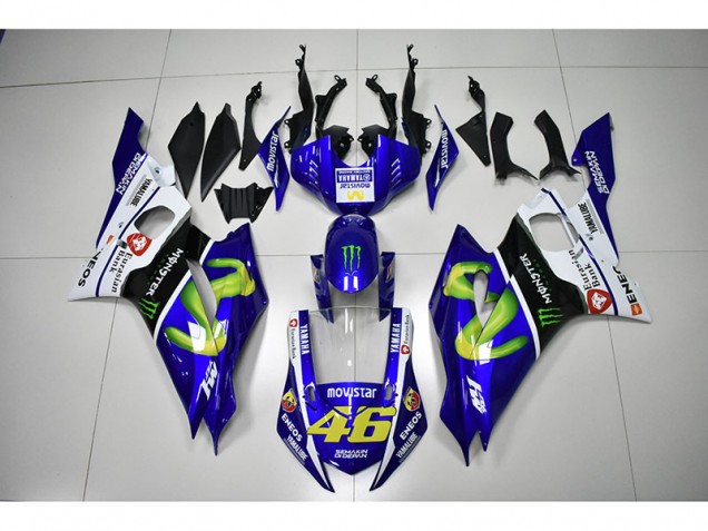 Carénage Yamaha R6 17-23 - Monster Bleu Movistar 46 Carénage Yamaha R6 17-23 - Monster Bleu Movistar 46