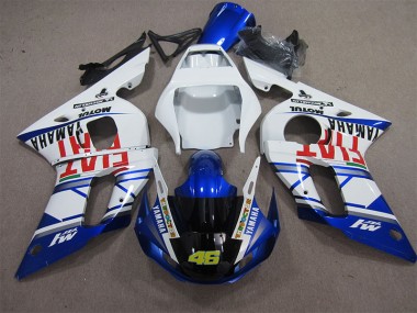 Carénage Yamaha R6 98-02 - Blanc Bleu Fiat 46
