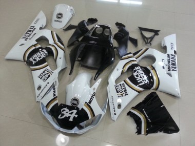 Carénage Yamaha R6 98-02 - Blanc Noir