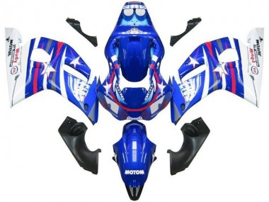 Carénage Yamaha R6 98-02 - Bleu Blanc Star Fiat