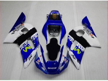 Carénage Yamaha R6 98-02 - Bleu Vert Blanc