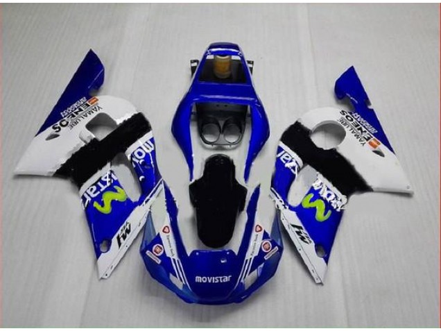 Carénage Yamaha R6 98-02 - Bleu Vert Blanc Carénage Yamaha R6 98-02 - Bleu Vert Blanc