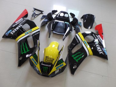 Carénage Yamaha R6 98-02 - Noir Jaune Monster