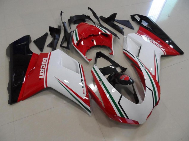 Carénages Ducati 848 1098 1198 07-14 - Rouge Blanc Carénages Ducati 848 1098 1198 07-14 - Rouge Blanc