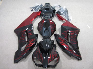 Carénages Honda CBR 1000 RR 04-05 - Noir Rouge Flamme