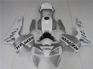 Carénages Honda CBR 600 RR 03-04 - Argent Blanc Noir Repsol