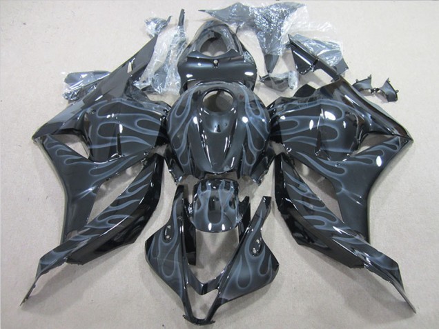 Carénages Honda CBR 600 RR 09-12 - Noir Argent Flamme Carénages Honda CBR 600 RR 09-12 - Noir Argent Flamme