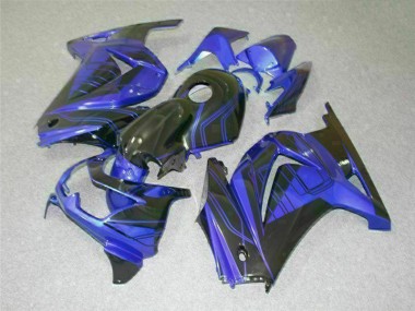 Carénages Kawasaki EX250 08-12 - Noir Bleu