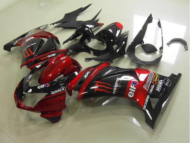 Carénages Kawasaki ZX 250R 08-12 - Noir Rouge Monster Carénages Kawasaki ZX 250R 08-12 - Noir Rouge Monster