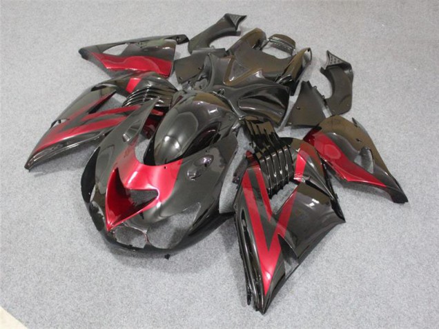 Carénages Kawasaki ZX14R ZZR 1400 06-11 - Noir Rouge Carénages Kawasaki ZX14R ZZR 1400 06-11 - Noir Rouge