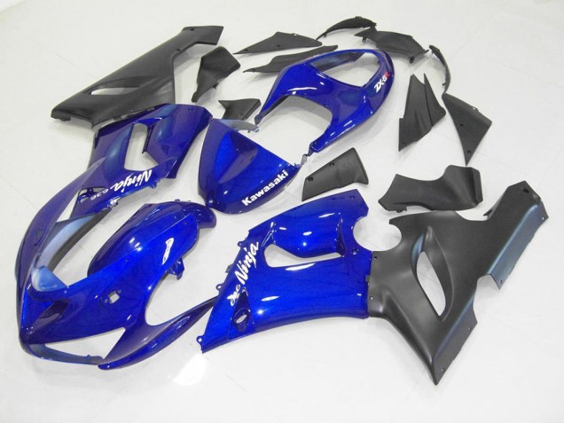 Carénages Kawasaki ZX6R 05-06 - Bleu Noir