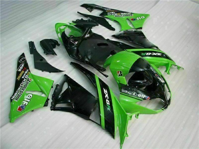 Carénages Kawasaki ZX6R 09-12 - Vert Noir Carénages Kawasaki ZX6R 09-12 - Vert Noir