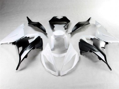Carénages Kawasaki ZX6R 13-18 - Blanc Noir