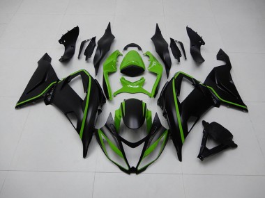 Carénages Kawasaki ZX6R 13-18 - Noir Vert
