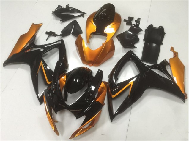 Carénages Suzuki GSXR 600 / 750 K6 06-07 - Noir Orange Carénages Suzuki GSXR 600 / 750 K6 06-07 - Noir Orange