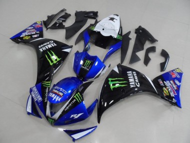 Carénages Yamaha R1 12-14 - Bleu Noir Monster
