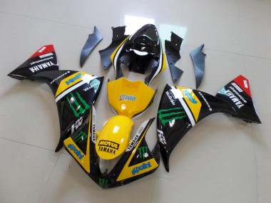 Carénages Yamaha R1 12-14 - Jaune Noir Monster