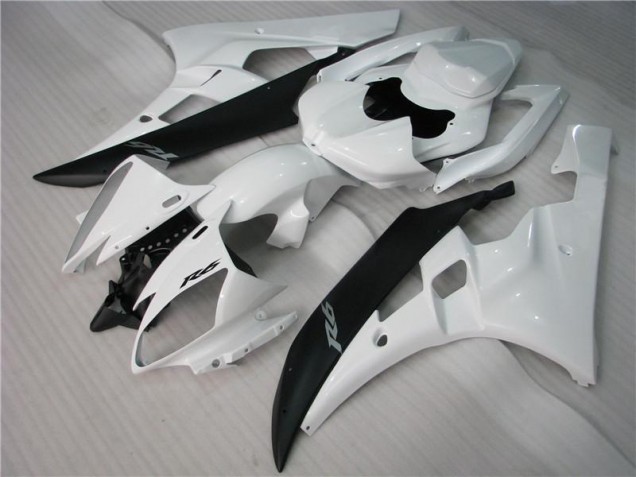 Carénages Yamaha R6 06-07 - Blanc Noir Carénages Yamaha R6 06-07 - Blanc Noir