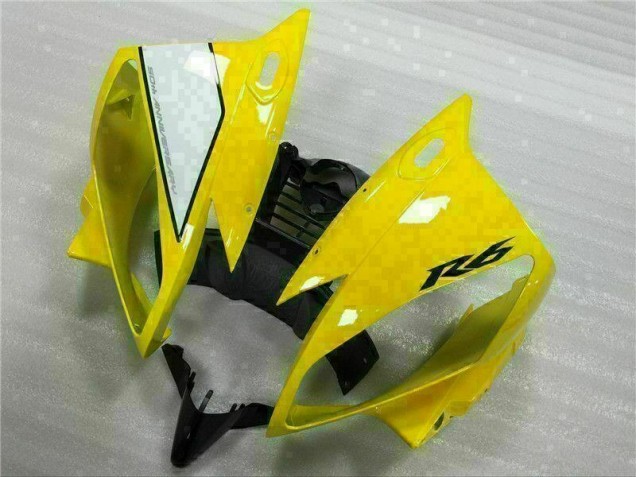 Carénages Yamaha R6 06-07 - Jaune Blanc Noir