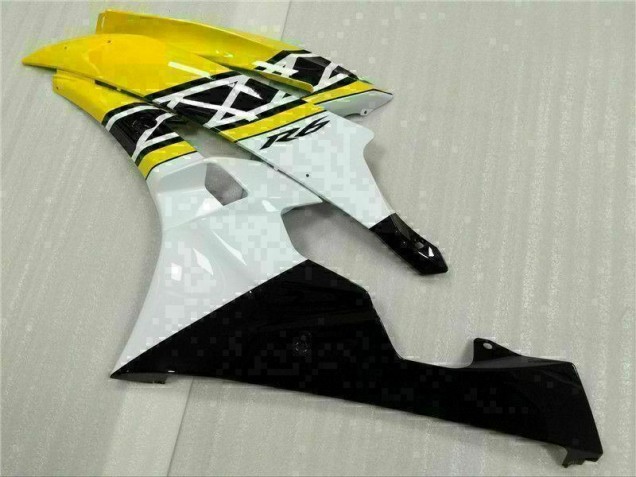 Carénages Yamaha R6 06-07 - Jaune Blanc Noir