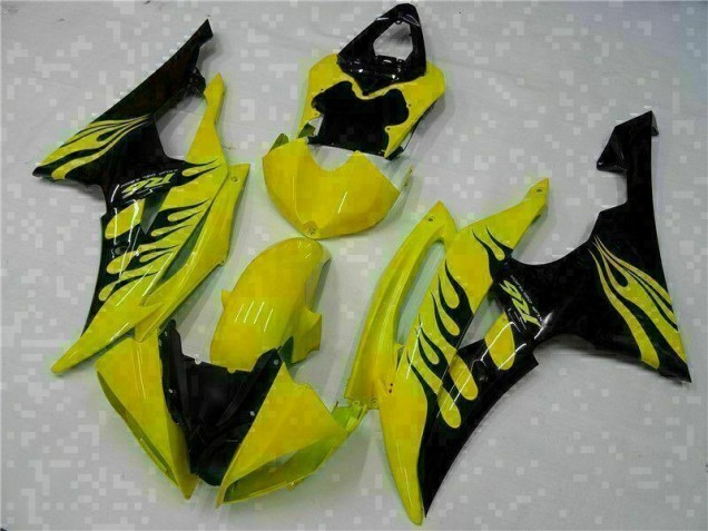 Carénages Yamaha R6 08-16 - Jaune Noir Carénages Yamaha R6 08-16 - Jaune Noir