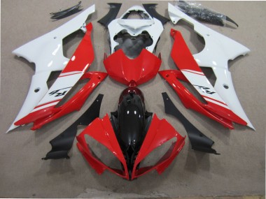 Carénages Yamaha R6 08-16 - Rouge Blanc Noir