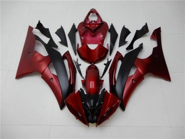 Carénages Yamaha R6 08-16 - Rouge Noir