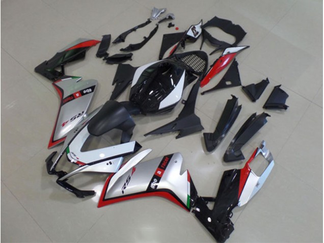 Carrosserie Aprilia RS4 50 125 11-18 - Noir Argent Rouge Carrosserie Aprilia RS4 50 125 11-18 - Noir Argent Rouge