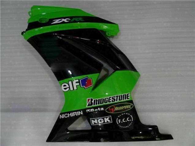 Carrosserie Kawasaki EX250 08-12 - Noir Vert Carrosserie Kawasaki EX250 08-12 - Noir Vert