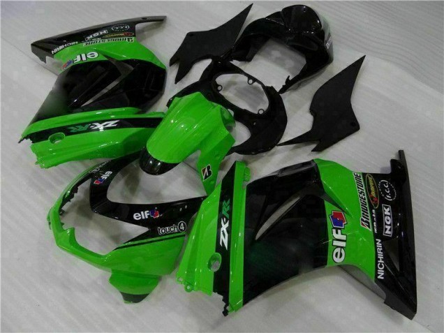 Carrosserie Kawasaki EX250 08-12 - Noir Vert Carrosserie Kawasaki EX250 08-12 - Noir Vert