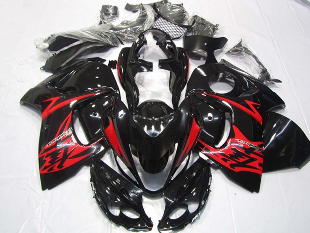 Carrosserie Suzuki GSXR 1300 Hayabusa 08-19 - Noir Rouge Carrosserie Suzuki GSXR 1300 Hayabusa 08-19 - Noir Rouge
