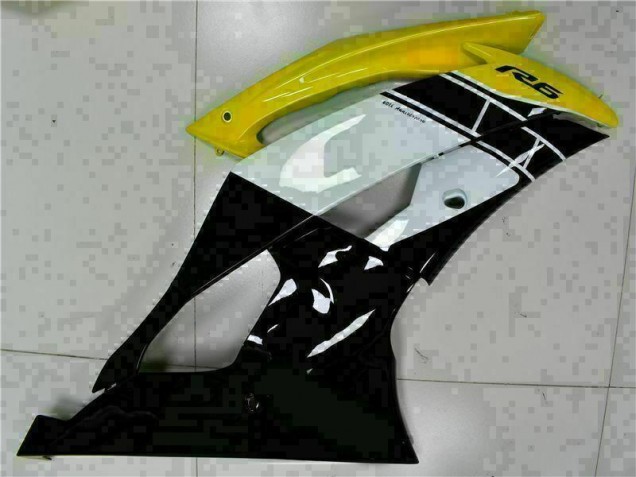 Carrosserie Yamaha R6 08-16 - Jaune Noir Carrosserie Yamaha R6 08-16 - Jaune Noir