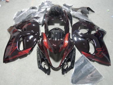 Kit Carénages Complet Suzuki GSXR 1300 Hayabusa 08-19 - Noir Rouge