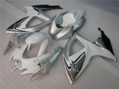 Kit Carénages Complet Suzuki GSXR 600 / 750 K6 06-07 - Blanc Argent