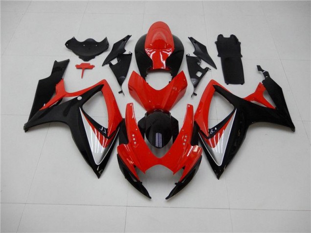 Kit Carénages Suzuki GSXR 600 / 750 K6 06-07 - Rouge Noir Kit Carénages Suzuki GSXR 600 / 750 K6 06-07 - Rouge Noir